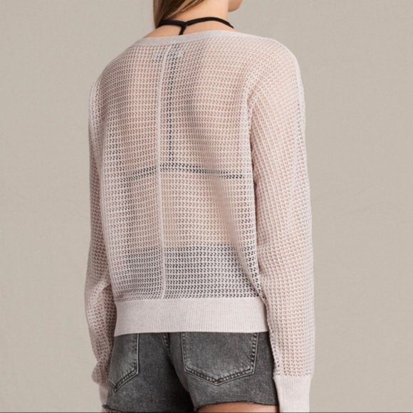 ALL SAINTS Elle Levita Open Stitch Knit Top - Picture 16 of 16
